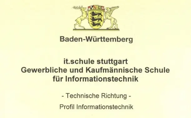Nachweis der staatlichen Qualifikation IT Schule Stuttgart