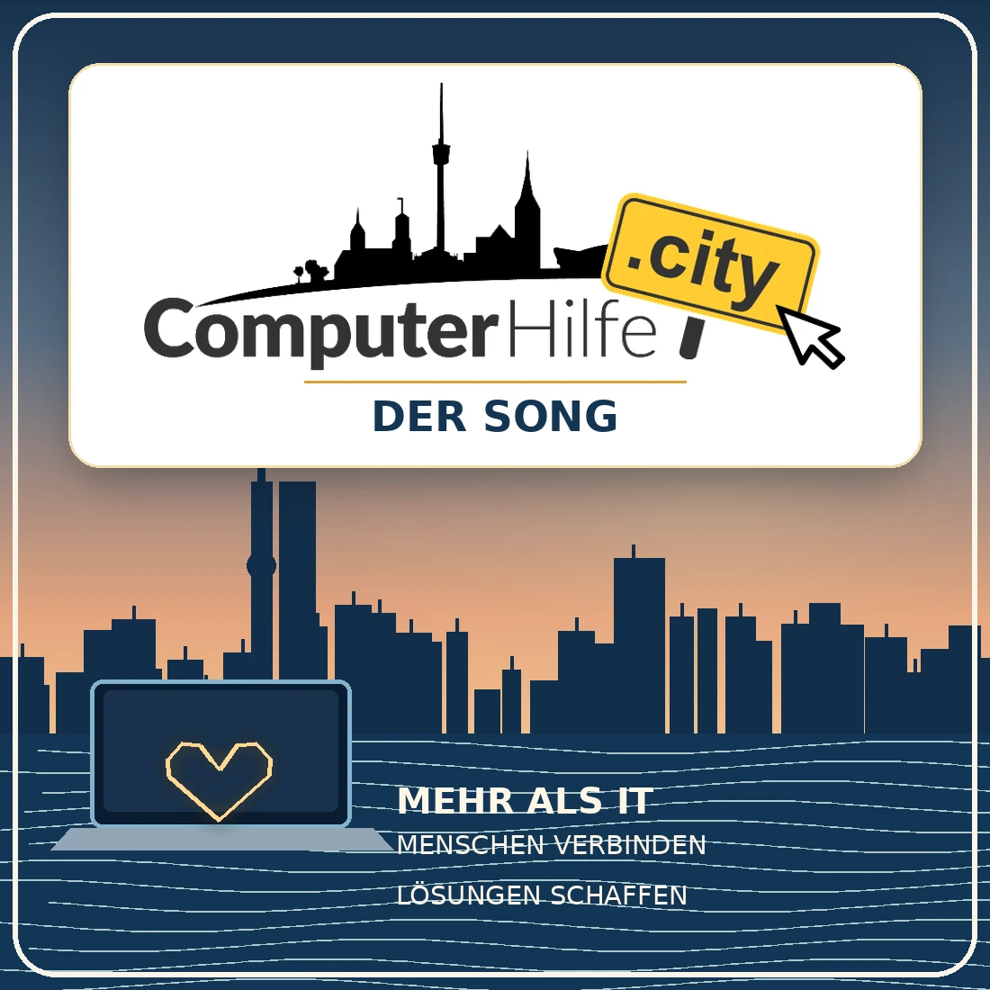 ComputerHilfe.city – Der Song: Abendliche Stadtsilhouette